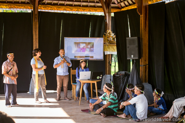 Yayasan Pendidikan Suku Mentawai host a workshop about their cultural education program at the Indigenous Celebration Festival in Ubud, Bali